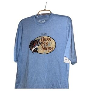Bass Pro Shops Johnny Morris Graphic‎ Tee Shirt Men’s Medium NWT Blue Fishing
